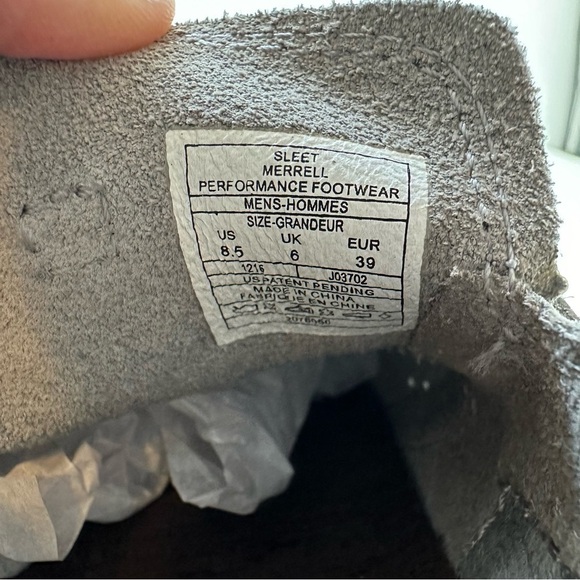 Merrell Mule Around Town Shoe Perforated Men's Size 8.5 Slip On Leather Gray - Picture 8 of 10